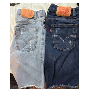 Levi's Kids Denim Shorts - Light Blue and Dark Blue